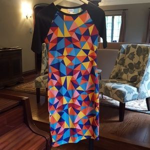 Lularoe Julia dress colorful print As XXS